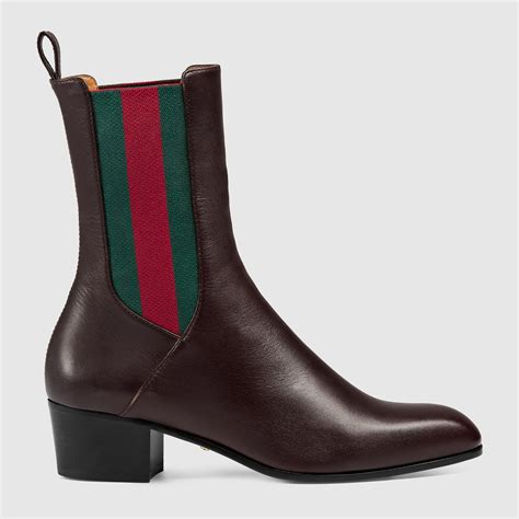 gucci leather ankle boots women|gucci heeled ankle boots.